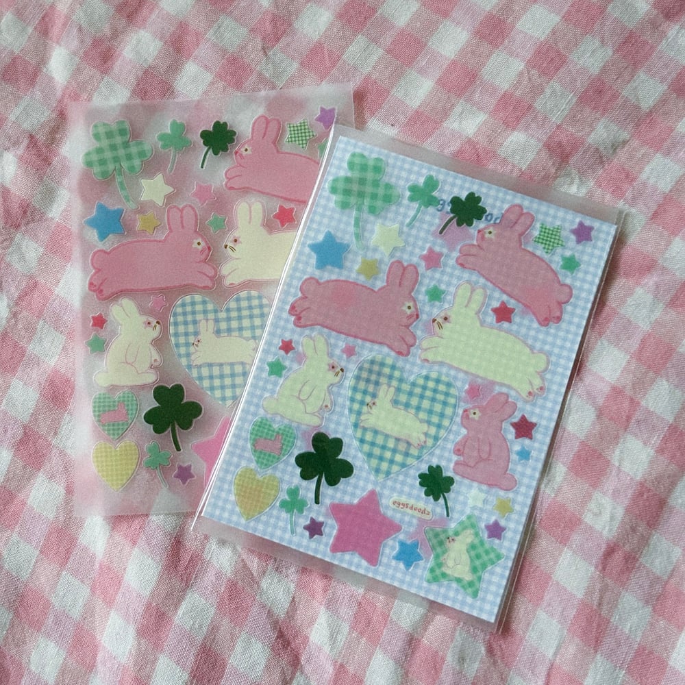 bunny sticker sheet