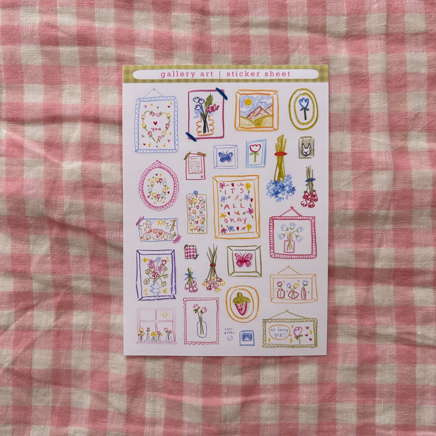 gallery art sticker sheet