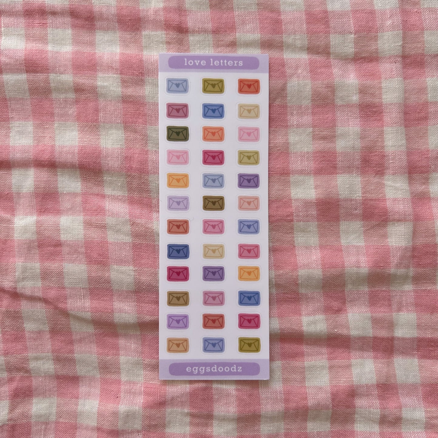 love letters mini sticker sheet