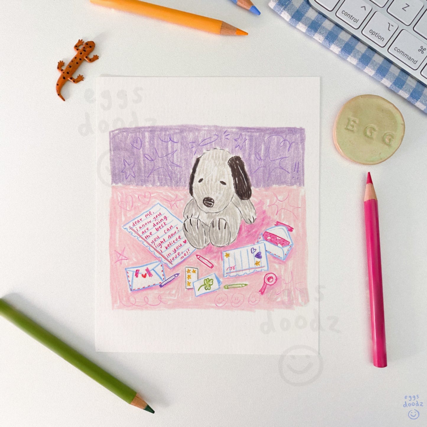 love letter dog | print