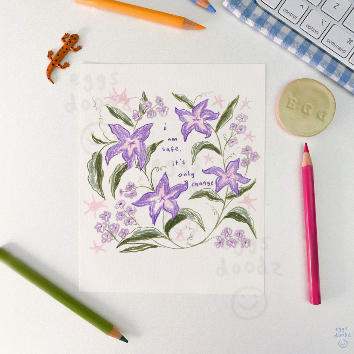 its only change flowers | print