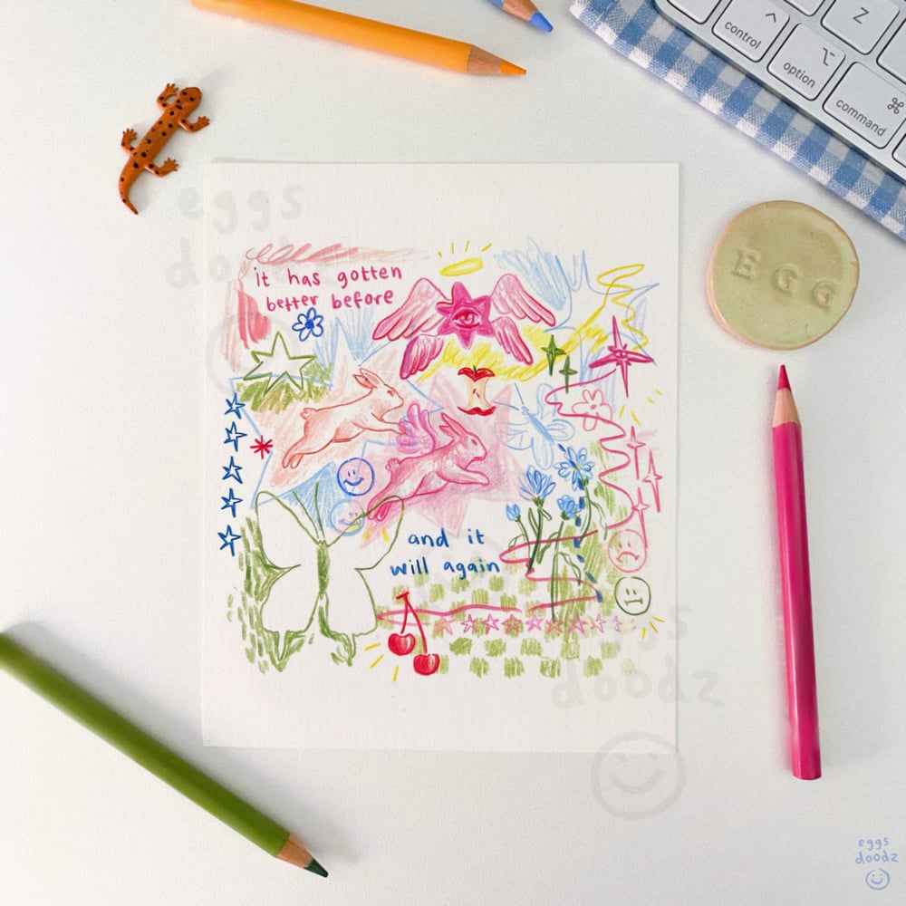 angel rabbits | print