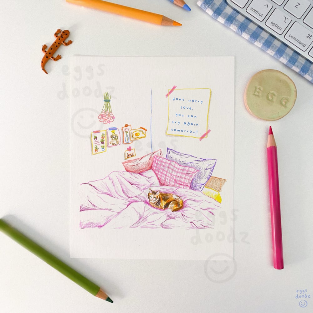 don’t worry cat | print
