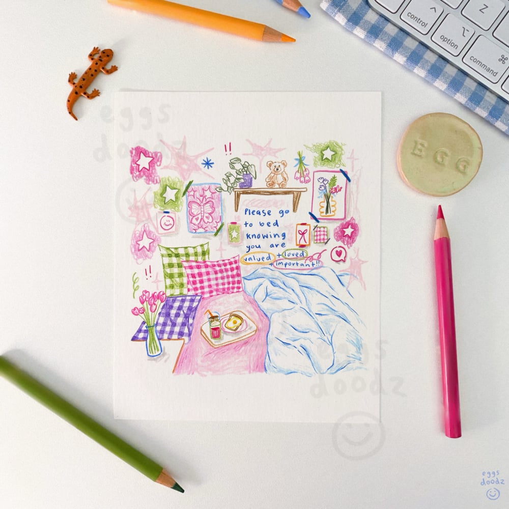 go to bed loved | print