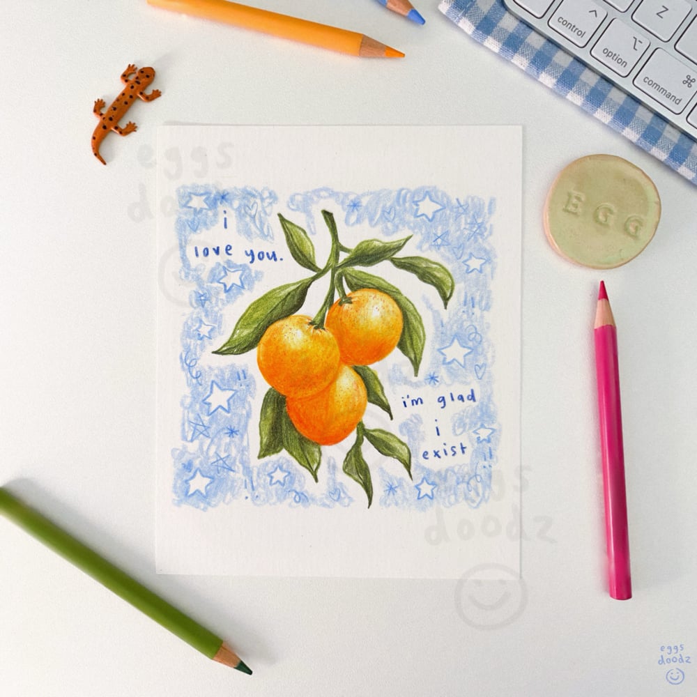 i love you orange | print