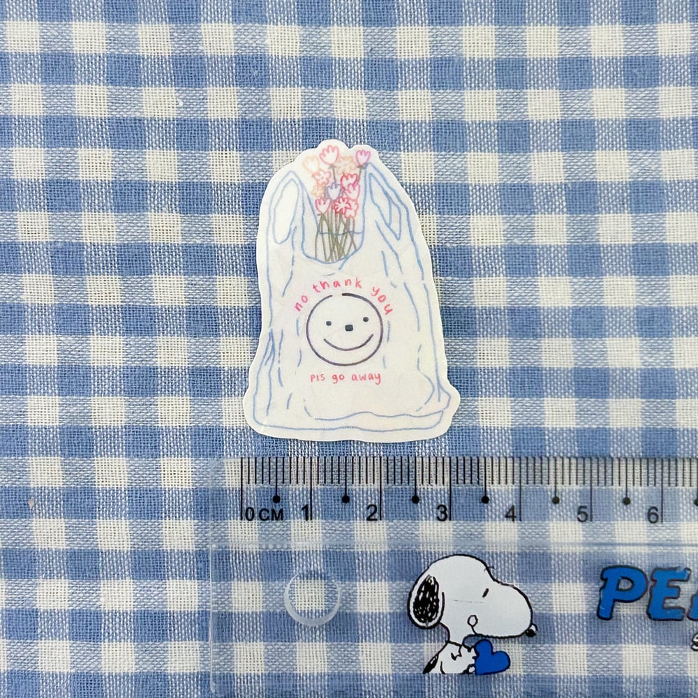 no thanks bag | sticker