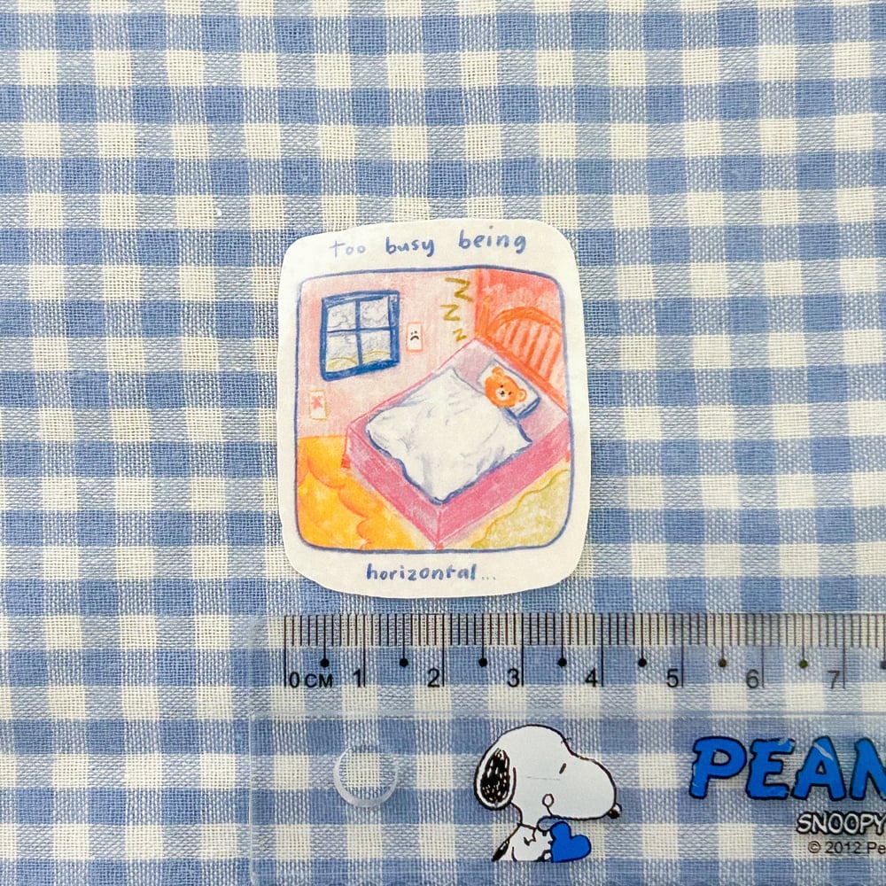 too busy bear | sticker