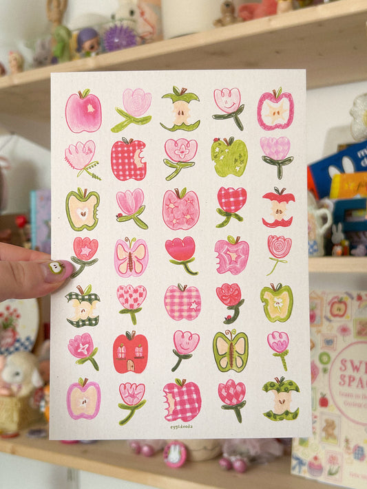 apple tulip postcard | june 2025