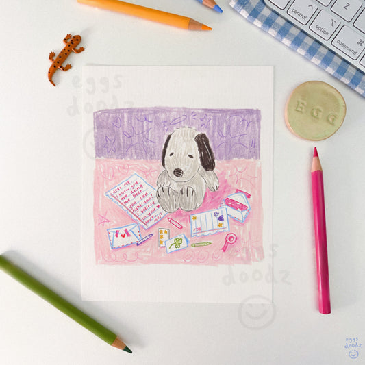 love letter dog | print