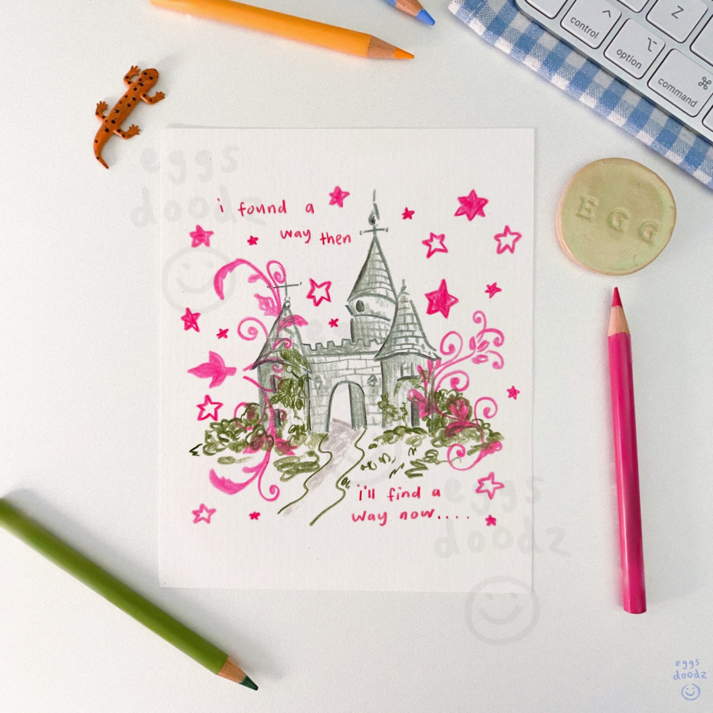 swirly castle | print