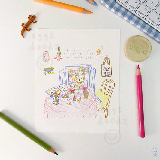 ed’s tea party | print